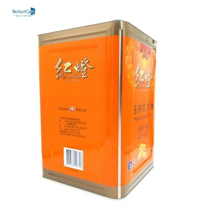 Plastik Halka Çekmeli 10L Zeytinyağı Teneke Kutu Gıda Sınıfı Hurma Yağı Teneke Kutu
