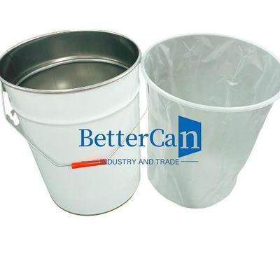 Kovada 5 gallon beyaz teneke kovası 5 litreli teneke kovası kilitli yüzüklü kauçuk dikişli