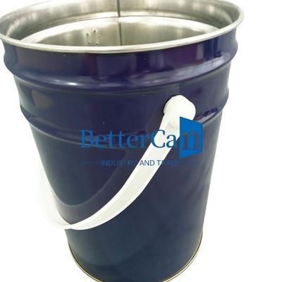 Kovada 5 gallon beyaz teneke kovası 5 litreli teneke kovası kilitli yüzüklü kauçuk dikişli