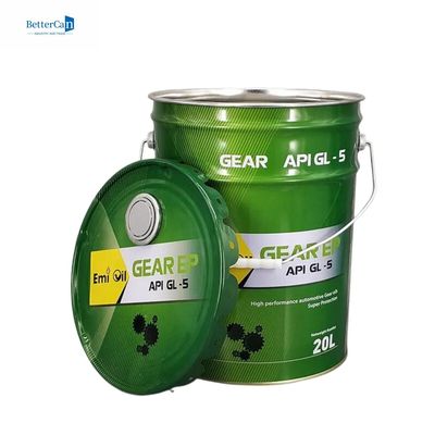 20L Beyaz Metal Boya Kovası 5 Gallon Teneke Kovası Kilitli Yüzüklü Kauçuk Gasketiyle