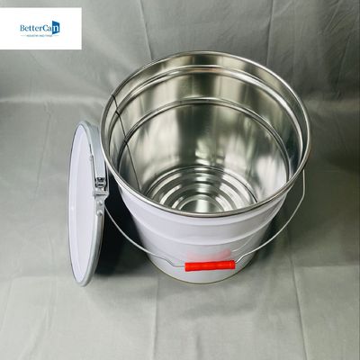 10L Konik Teneke Kutusu Kilitli Yüzükli Teneke Kovası OEM 5L Sika Kovası Metal Kovası