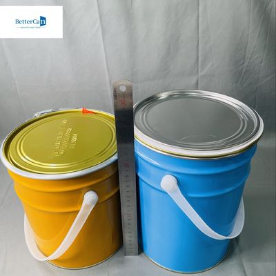 10L Konik Teneke Kutusu Kilitli Yüzükli Teneke Kovası OEM 5L Sika Kovası Metal Kovası