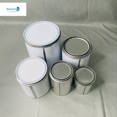 1/2 litre araba boyası metal kapaklı teneke kutular OEM 250ml 5 litreye kadar oto teneke kutular