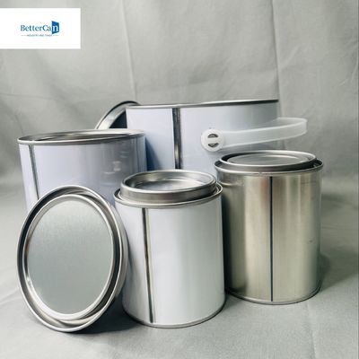 4 Litre Endüstriyel Solvent Depolama 1 Gallon Kimyasal Yapıştırıcılar İçin Teneke Kutusu CMYK Baskı
