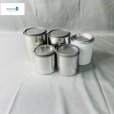 750ML Beyaz Boş Araç Boyası Teneke Depolama Kutusu Yuvarlak Daha İnce Kare Şekiller