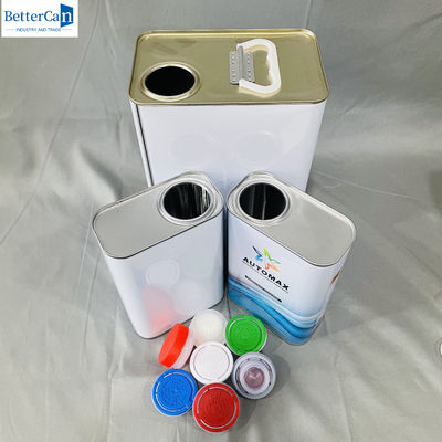Plastik Kapaklı 1 Litre Dikdörtgen Boş Teneke Kutular 500ml Yuvarlak Metal Konteyner