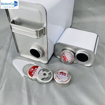 OEM Motor Yağı 1 Gallon Metal Kapaklı Boş Sıvı Kutu 500ml Dikdörtgen