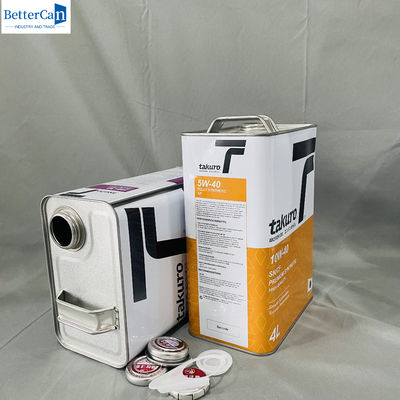 OEM Motor Yağı 1 Gallon Metal Kapaklı Boş Sıvı Kutu 500ml Dikdörtgen