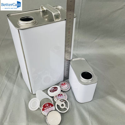 OEM Motor Yağı 1 Gallon Metal Kapaklı Boş Sıvı Kutu 500ml Dikdörtgen