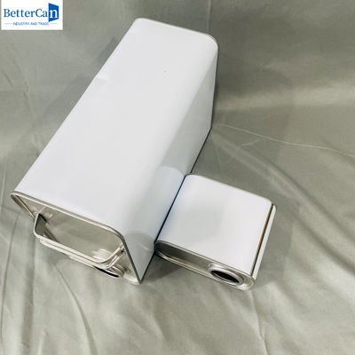 Beyaz boya kovası 1 galon Otomotiv boya kutuları 4L boş metal boya kutuları
