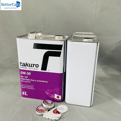 Motor Yağı Metal Tali 4 Litre Boş Teneke Kutular Metal Kapaklı ODM 1 Gallon Paket