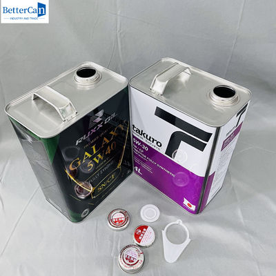 1 Gallon Motor Yağı Metal Teneke Kutuları Kapalı Motor Yağı Metal Talimi